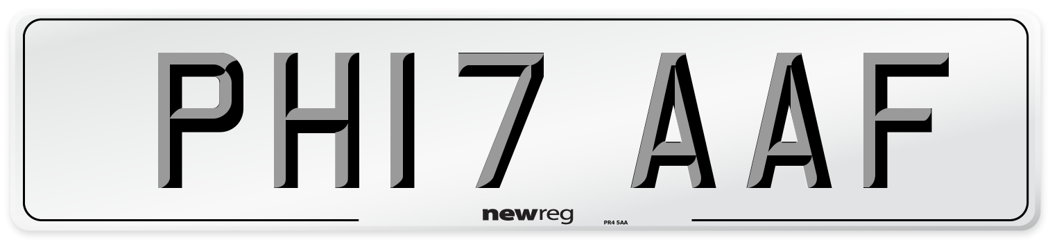 PH17 AAF Number Plate from New Reg